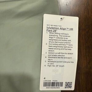 lululemon athletica Align HR Pant 28" in Light Green